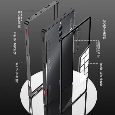Redmagic 8pro magnetic metal shield protective case_img_2