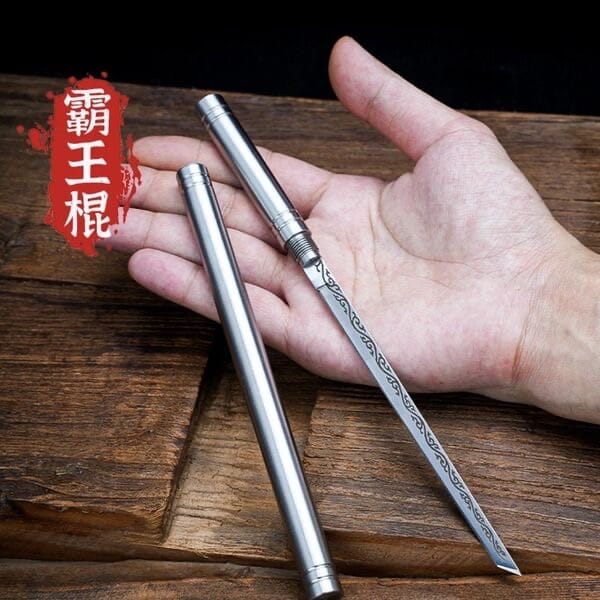 Overlord stick mini stainless steel household fruit peeling knife camping carry-on stick tea knife creative small straight knife