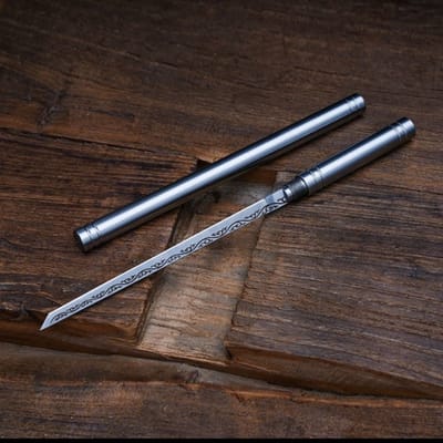 Overlord stick mini stainless steel household fruit peeling knife camping carry-on stick tea knife creative small straight knife_img_1
