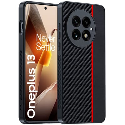 OnePlus ACE5/5pro / OnePlus13/13R carbon fiber Kevlar pattern anti-fall ultra-thin leather cover_img_0