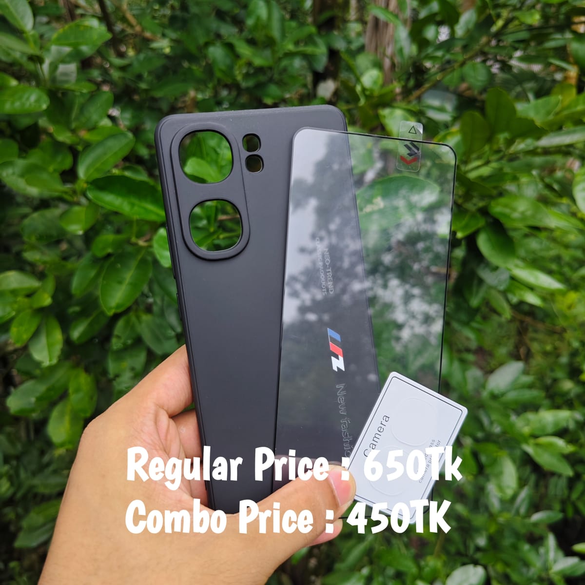 IQOO Neo9 combo soft silicone cover+screen protector+camera protector