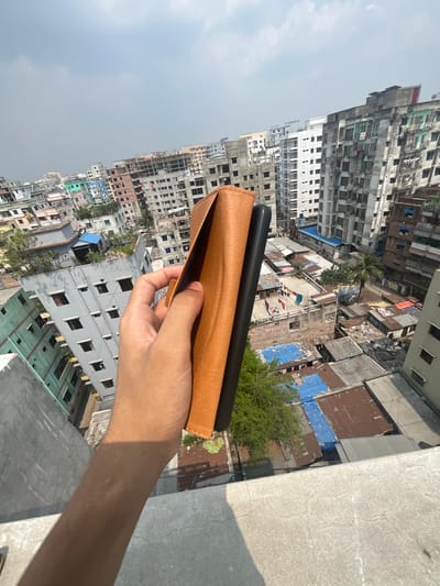 IQOO Neo9 invisible bracket portable magnetic card protection leather case with card holder_img_2