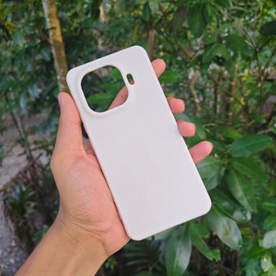 IQOO Z9 turbo leather pattern solid color frosted silicone cover_img_3
