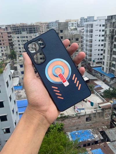 IQOO Neo9 magnetic leather texture brass heat dissipation protective cover_img_3