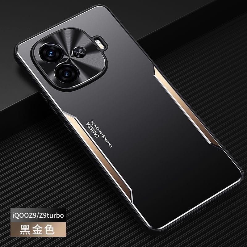 IQOO Z9Turbo metal lens full cover anti-fall silicone frosted hard shell protective cover